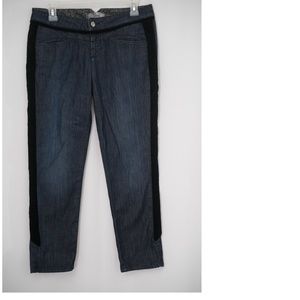 SALE PAIGE  denim side stripe velvet SZ 28